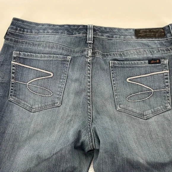 Seven7 Women Size 16 Blue Jeans Denim Skinny Fit Medium Wash Classic Fall Winter - Picture 11 of 12